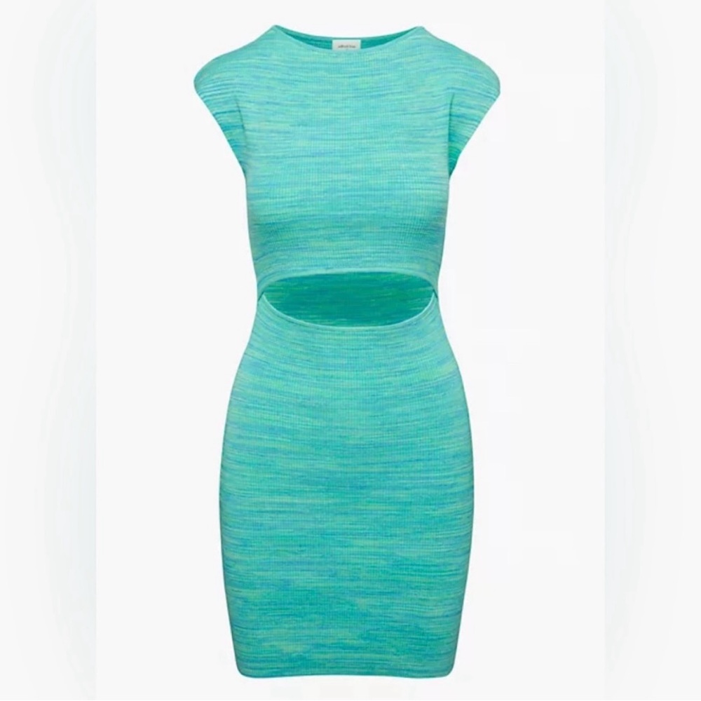 WILFRED Cut-Out Knit Mini Dress in White